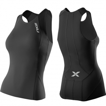 2XU Comp Tri Singlet Black (WT2330a)